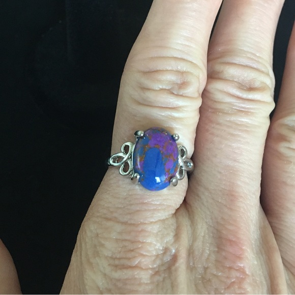 Blue and Purple Stone Ring - Picture 1 of 6